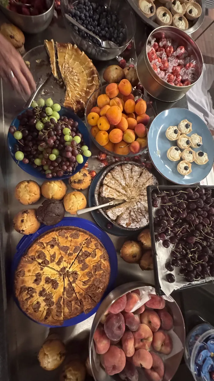Dessertbuffet von oben